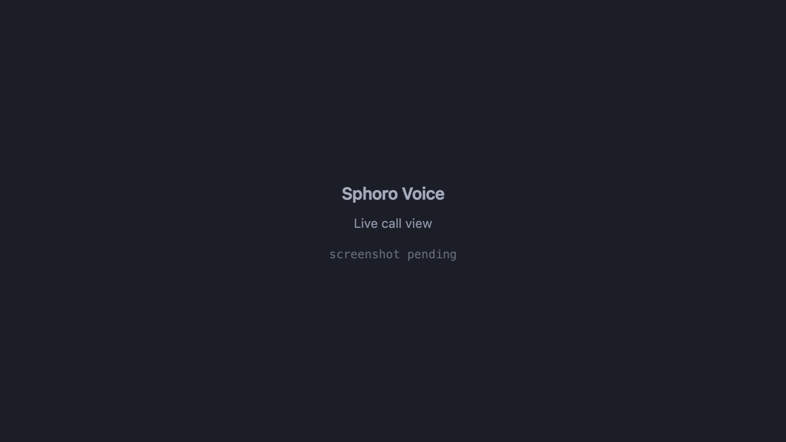 The Sphoro Voice console during a live call, showing the running transcript and the timing of each stage.